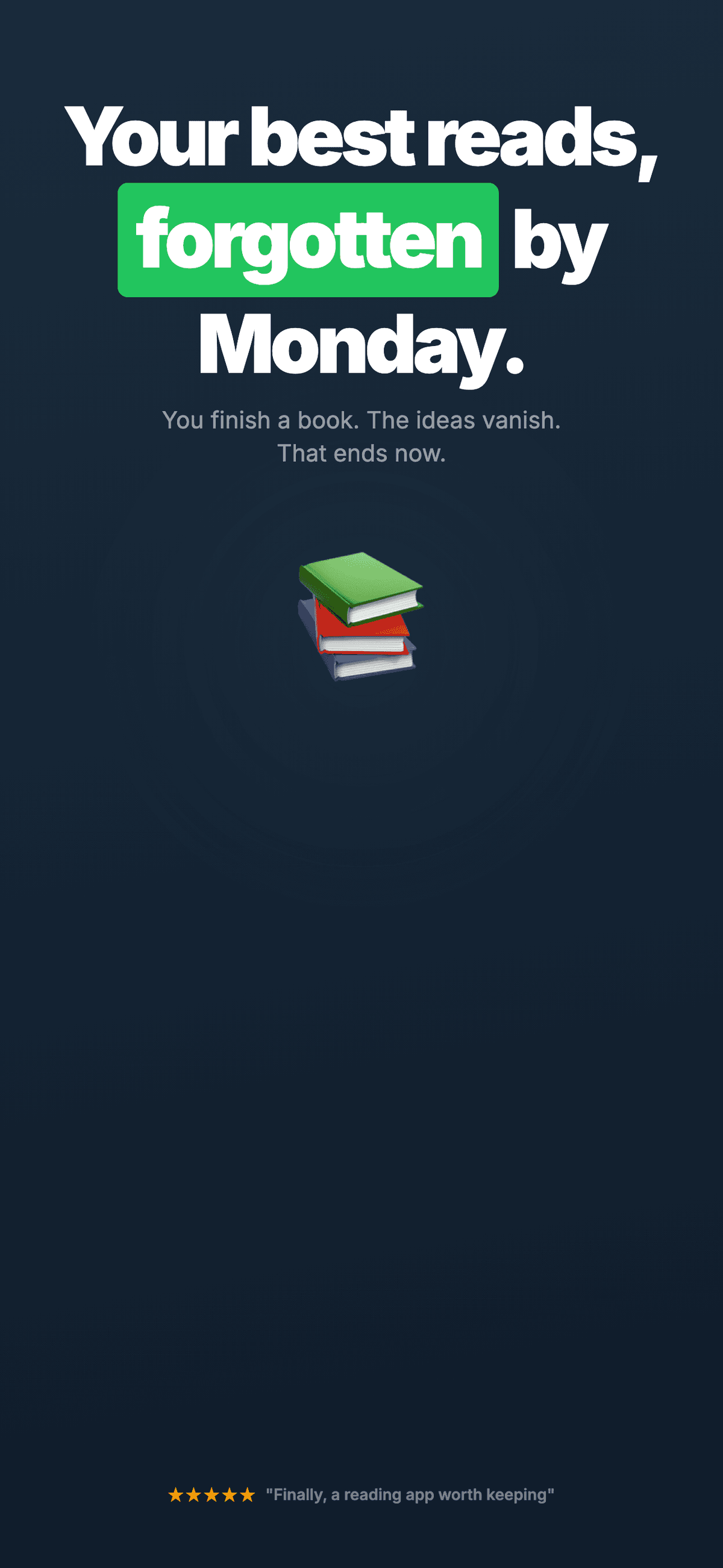 PageMark app — quote capture screen